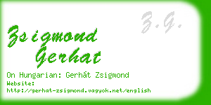 zsigmond gerhat business card