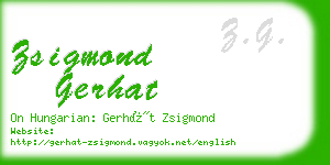 zsigmond gerhat business card